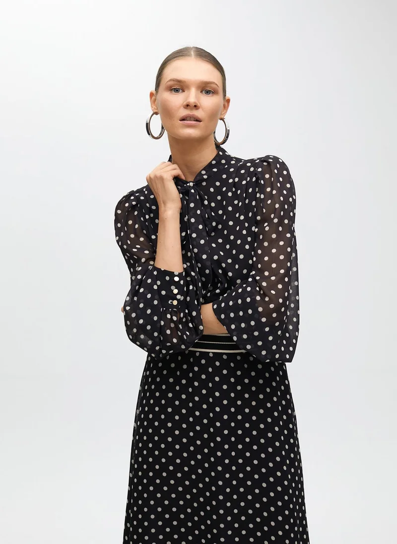 Lola Casademunt Long Polka Dot Dress
